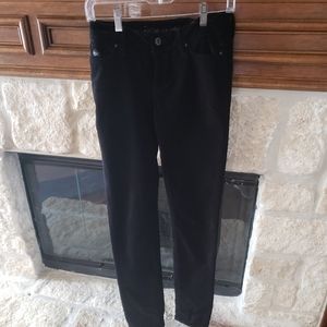 Christopher Blue velvet straight leg jeans pants
